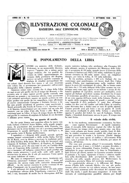 L'illustrazione coloniale rivista mensile sotto gli auspicii dell'Istituto coloniale italiano