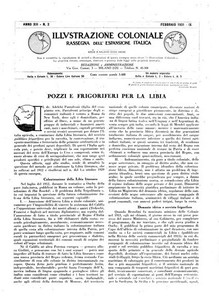 L'illustrazione coloniale rivista mensile sotto gli auspicii dell'Istituto coloniale italiano