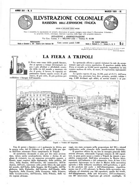 L'illustrazione coloniale rivista mensile sotto gli auspicii dell'Istituto coloniale italiano