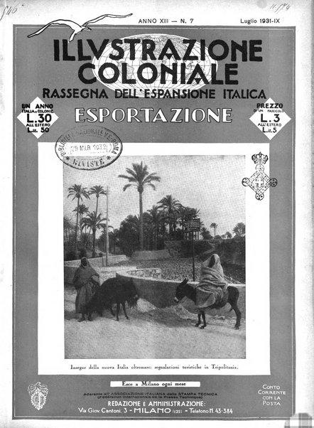 L'illustrazione coloniale rivista mensile sotto gli auspicii dell'Istituto coloniale italiano