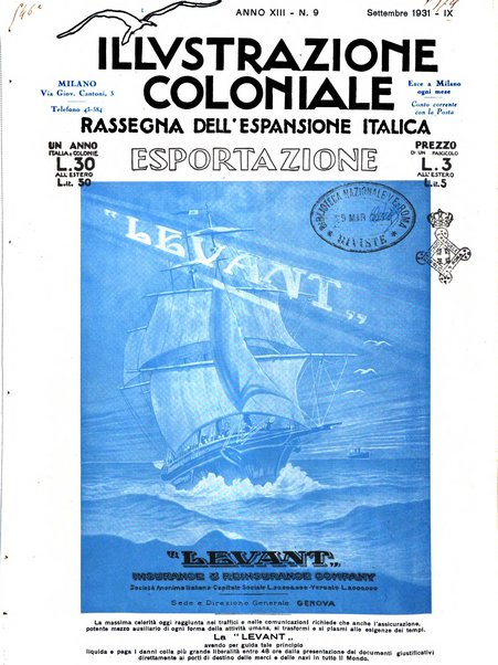 L'illustrazione coloniale rivista mensile sotto gli auspicii dell'Istituto coloniale italiano