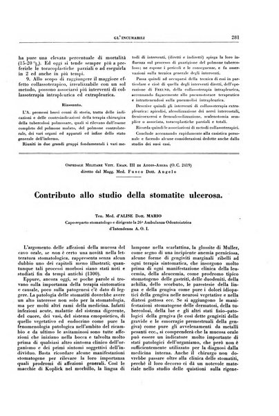 Gli incurabili periodico mensile di medicina, chirurgia, specialità, igiene e vita ospedaliera