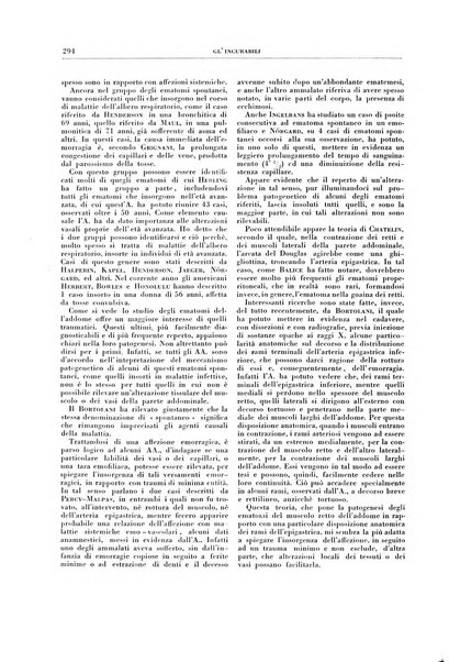 Gli incurabili periodico mensile di medicina, chirurgia, specialità, igiene e vita ospedaliera