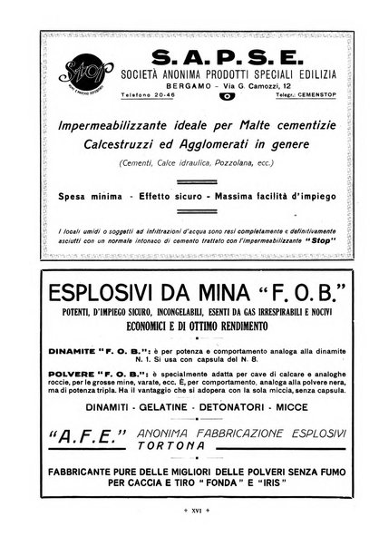 L'industria italiana del cemento rivista della Società incremento applicazioni cemento