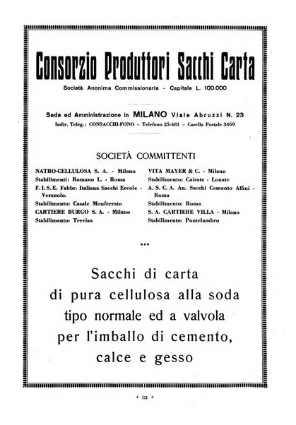 L'industria italiana del cemento rivista della Società incremento applicazioni cemento