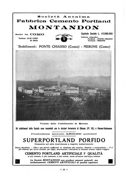 L'industria italiana del cemento rivista della Società incremento applicazioni cemento