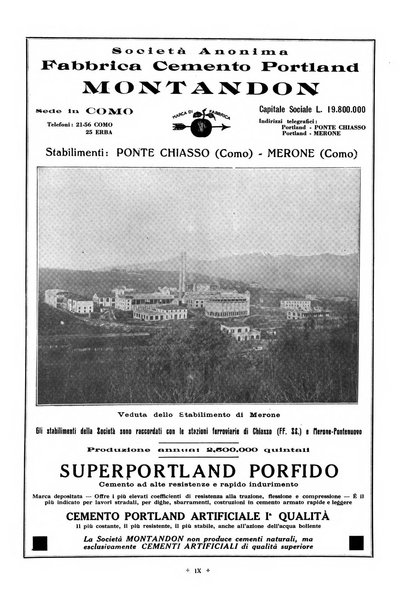 L'industria italiana del cemento rivista della Società incremento applicazioni cemento