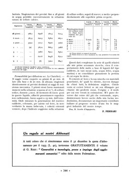 L'industria italiana del cemento rivista della Società incremento applicazioni cemento