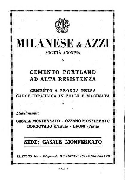 L'industria italiana del cemento rivista della Società incremento applicazioni cemento