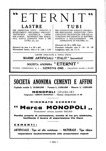 L'industria italiana del cemento rivista della Società incremento applicazioni cemento