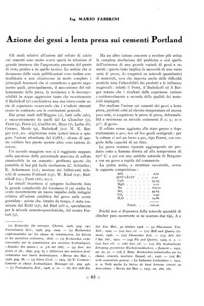 L'industria italiana del cemento rivista della Società incremento applicazioni cemento