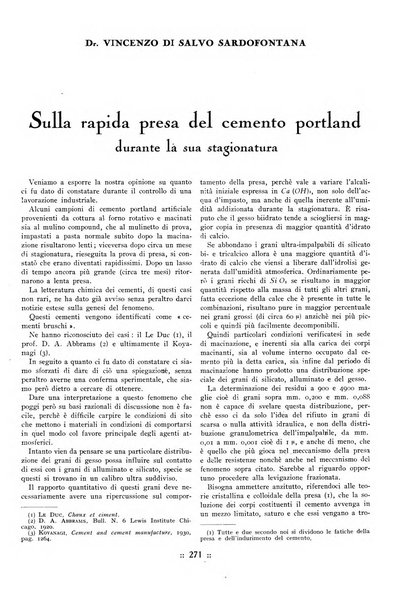 L'industria italiana del cemento rivista della Società incremento applicazioni cemento