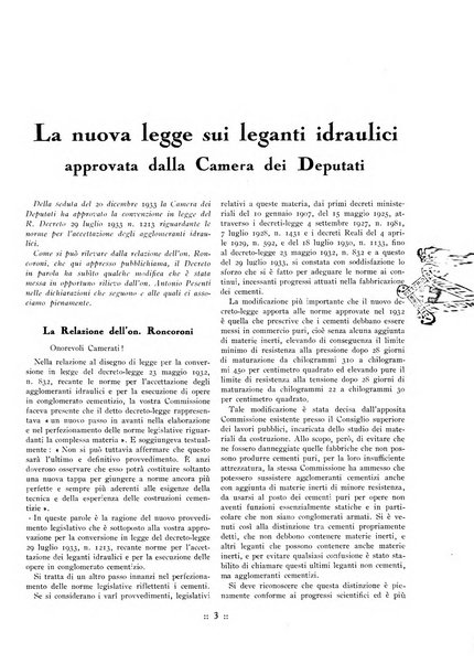 L'industria italiana del cemento rivista della Società incremento applicazioni cemento