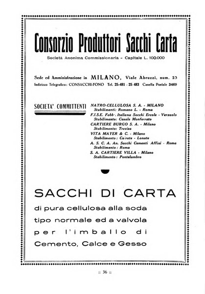 L'industria italiana del cemento rivista della Società incremento applicazioni cemento