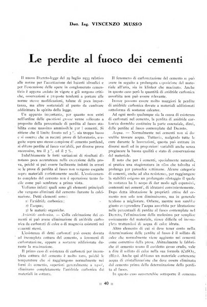 L'industria italiana del cemento rivista della Società incremento applicazioni cemento