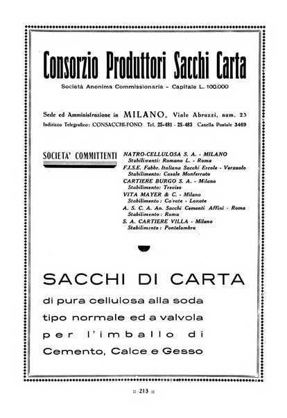 L'industria italiana del cemento rivista della Società incremento applicazioni cemento