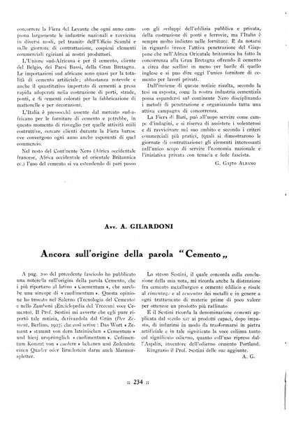 L'industria italiana del cemento rivista della Società incremento applicazioni cemento