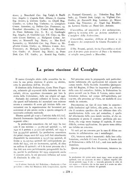 L'industria italiana del cemento rivista della Società incremento applicazioni cemento