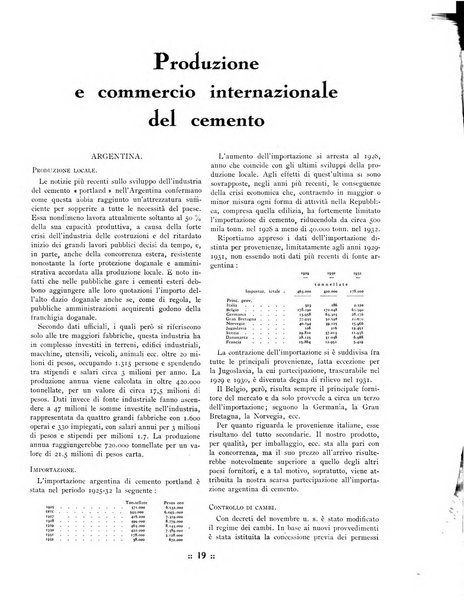 L'industria italiana del cemento rivista della Società incremento applicazioni cemento