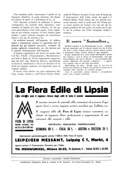 L'industria italiana del cemento rivista della Società incremento applicazioni cemento