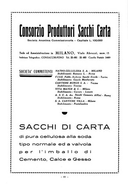 L'industria italiana del cemento rivista della Società incremento applicazioni cemento