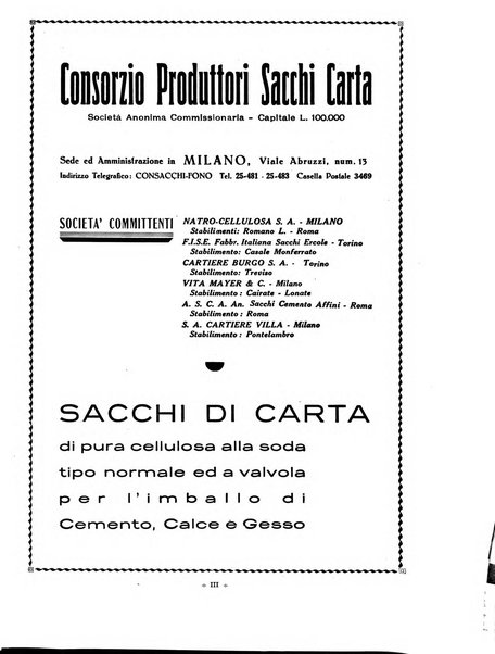 L'industria italiana del cemento rivista della Società incremento applicazioni cemento