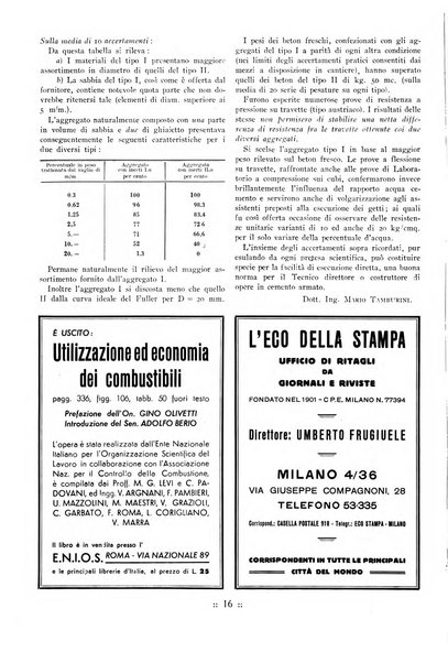 L'industria italiana del cemento rivista della Società incremento applicazioni cemento