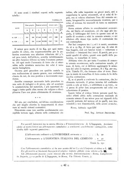 L'industria italiana del cemento rivista della Società incremento applicazioni cemento