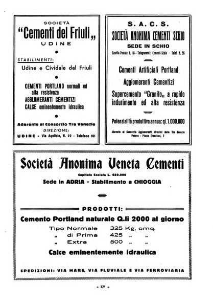 L'industria italiana del cemento rivista della Società incremento applicazioni cemento