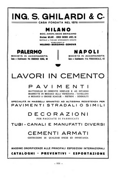 L'industria italiana del cemento rivista della Società incremento applicazioni cemento