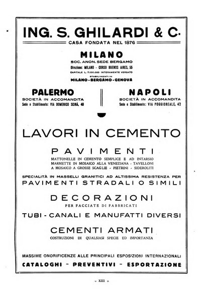 L'industria italiana del cemento rivista della Società incremento applicazioni cemento