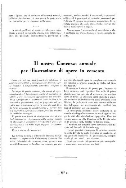 L'industria italiana del cemento rivista della Società incremento applicazioni cemento