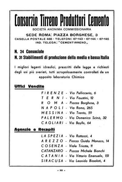 L'industria italiana del cemento rivista della Società incremento applicazioni cemento