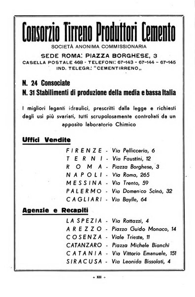 L'industria italiana del cemento rivista della Società incremento applicazioni cemento