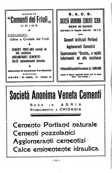 L'industria italiana del cemento rivista della Società incremento applicazioni cemento