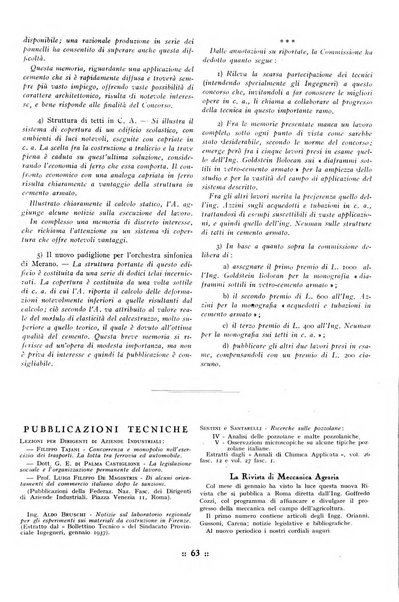 L'industria italiana del cemento rivista della Società incremento applicazioni cemento