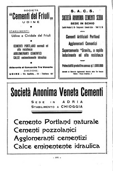 L'industria italiana del cemento rivista della Società incremento applicazioni cemento