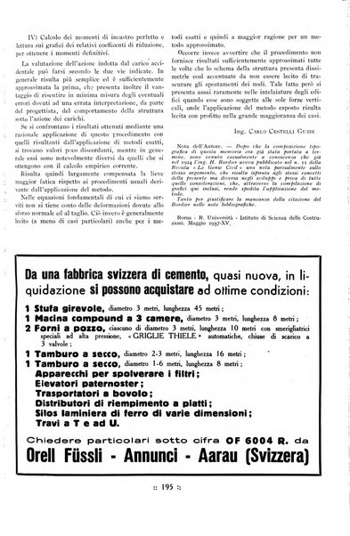 L'industria italiana del cemento rivista della Società incremento applicazioni cemento