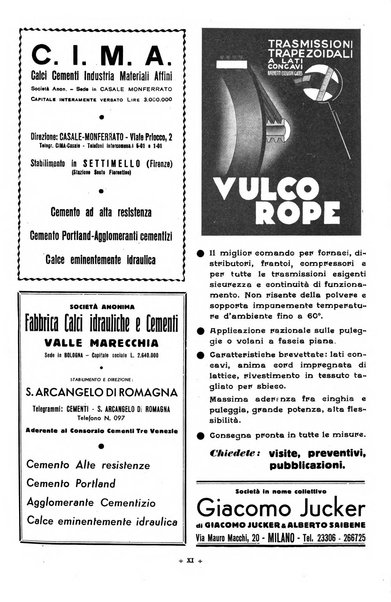 L'industria italiana del cemento rivista della Società incremento applicazioni cemento