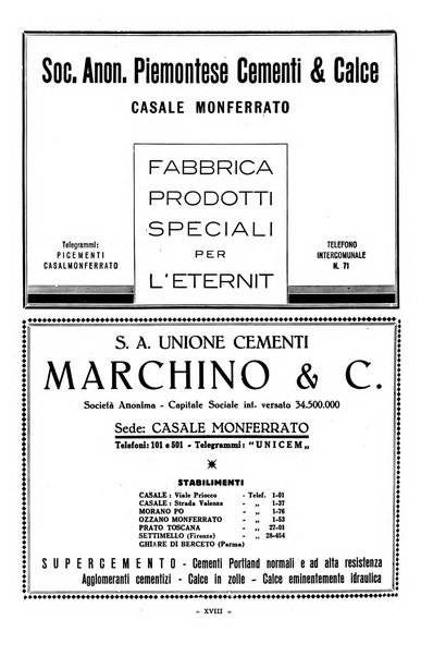 L'industria italiana del cemento rivista della Società incremento applicazioni cemento