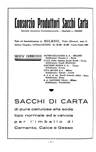 L'industria italiana del cemento rivista della Società incremento applicazioni cemento