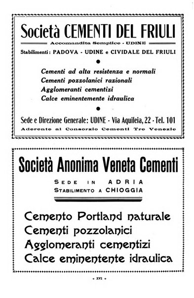 L'industria italiana del cemento rivista della Società incremento applicazioni cemento