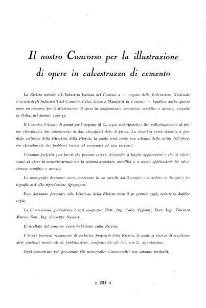 L'industria italiana del cemento rivista della Società incremento applicazioni cemento