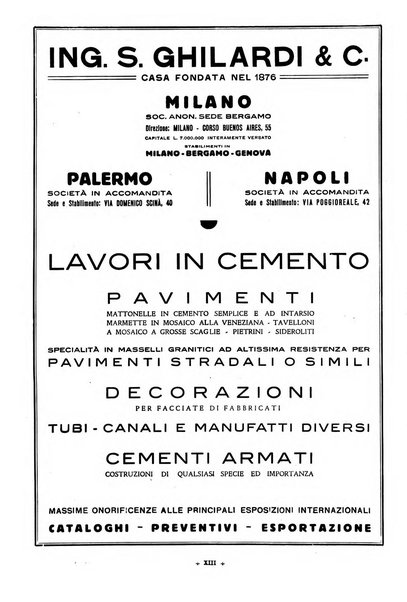 L'industria italiana del cemento rivista della Società incremento applicazioni cemento