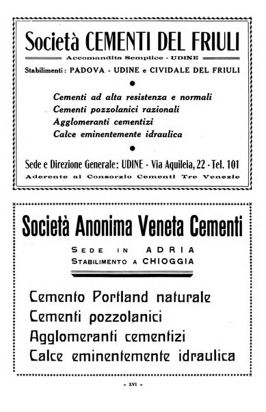 L'industria italiana del cemento rivista della Società incremento applicazioni cemento