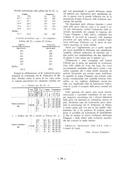 L'industria italiana del cemento rivista della Società incremento applicazioni cemento