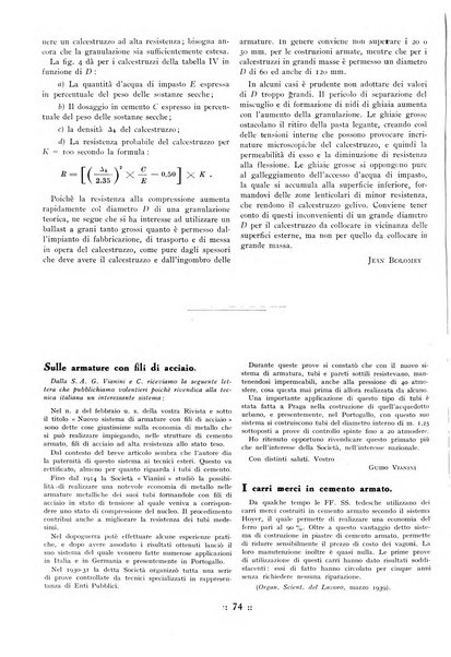 L'industria italiana del cemento rivista della Società incremento applicazioni cemento