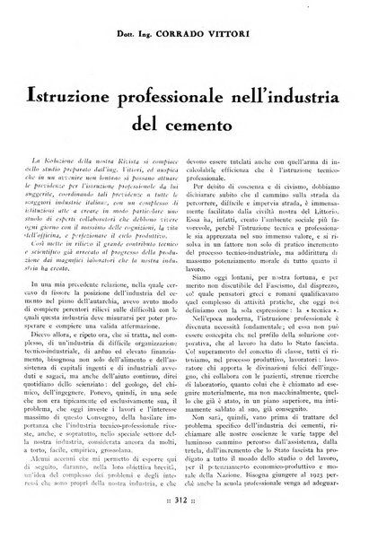 L'industria italiana del cemento rivista della Società incremento applicazioni cemento