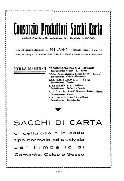 L'industria italiana del cemento rivista della Società incremento applicazioni cemento