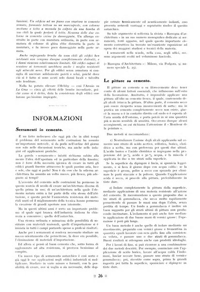 L'industria italiana del cemento rivista della Società incremento applicazioni cemento